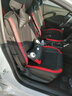 翰静 新款汽车卡通坐垫四季通用座垫全包围座套透气织物座椅套适用于 黑红色（皮革+织物） 雪佛兰科鲁泽科沃兹迈锐宝科鲁兹 实拍图
