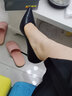 蜘蛛王女鞋春秋新款尖头细跟高跟鞋百搭工作鞋优雅单鞋女91051 黑色-印花 39 实拍图
