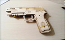 昙蓓漫3D立体拼装木质皮筋模型枪手工diy儿童6岁以上玩具积木男孩子拼图 积木拼装手枪p320【配10根皮筋】 diy手工3D立体积木拼装皮筋手枪 实拍图