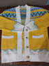 南叮雅格孕妇装秋冬季套装长袖针织开衫外套宽松遮肚上衣T恤两件套秋冬款 黄色开衫+小熊T恤 M90-115斤 实拍图