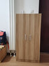 器公子 阳台鞋柜储物柜木质客厅简易家用阳台入户门口多层大容量收纳柜 长60高120【2门6层】浅胡桃色 实拍图