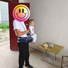 嘉贝星婴儿单凳透气双肩多功能抱婴腰凳宝宝腰凳四季透气款婴儿抱托前背 深蓝色【有防护带肩带，可储物】 实拍图