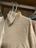 无印良品 MUJI 女式 弹力罗纹编织 半高领长袖T恤 BBM02A1A 打底衫 白色 M 实拍图