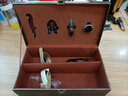 致绪红酒包装盒酒具葡萄酒礼盒皮箱子双支手提皮质装酒箱高档通用 金色双支（带酒具） 实拍图