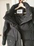 鸭鸭（YAYA）中长款羽绒服女冬季新款时尚洋气派克服高端防寒服运动外套ZL 黑色 M 实拍图