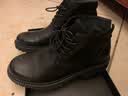 羚步 马丁靴男夏季高帮耐磨工装短靴英伦复古百搭中帮皮鞋休闲靴子 黑色（头层羊皮） 40 实拍图