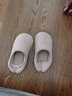 邦有道保暖老人月子防摔棉拖鞋包跟日式无声冬季居家室内月子鞋防滑男女 泰迪绒烟粉色 41-42 建议40-41-42码穿 实拍图