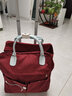 袋鼠（KANGAROO）品牌拉杆包新款大容量行李包手提行李袋折叠旅行包收纳袋万向轮 酒红色拉杆包(无肩带) 四轮大号20吋 实拍图