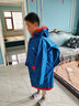 柠檬宝宝儿童卡通雨衣男女童小学雨披斗篷式雨具亲子款带包位收纳袋雨衣 蓝色机器人 XXL【建议身高160cm以上】 实拍图