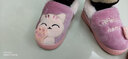 惠夫人儿童棉拖女冬季2-8岁亲子居家厚底棉鞋包跟防滑卡通毛绒男宝宝拖 猫咪儿童包跟 皮红 180码(24-25内长约16.5CM ) 实拍图
