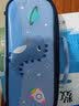 安蔻（ANGOO） 可爱布艺文具盒女小学生卡通高颜值大容量网红笔袋儿童铅笔盒男女生文具袋日系简约笔盒 冰川蓝【船型开窗】 实拍图