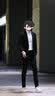 OMAX西装男套装韩版修身三件套商务休闲正装西服男新郎伴郎结婚礼服 黑色两扣配5扣马甲三件套 185/3XL(160-170斤左右) 实拍图