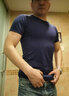 简束 短袖T恤男纯色棉质t恤夏季休闲运动紧身t恤男圆领修身打底汗衫潮 宝蓝色 L （63kg左右） 实拍图