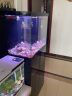 闽江（minjiang）鱼缸水族箱客厅家用背滤超白玻璃造景金鱼缸锦鲤生态缸桌面鱼缸 SJ-600 一套 鱼缸+储物柜（黑色） 晒单实拍图