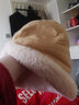 原谅色帽子女冬加绒加厚保暖毛绒渔夫帽女防风护耳盆帽北方卷边蒙古帽子 卡其色 实拍图
