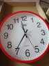 康巴丝（Compas）时钟挂表简约挂钟卧室客厅办公简约创意石英钟表壁挂 墨绿 （38cm） 实拍图