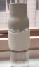 乐扣乐扣（LocknLock）耐热玻璃便携提手水杯子防烫杯套带网片复古波普玻璃杯茶杯 LLG594WHT-500ML-白 实拍图