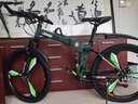 Jeep吉普自行车折叠山地车男女学生双减震碟刹越野变速公路车-战神 战神-绿色三刀一体轮 27速26寸(适合1.6-1.80m) 实拍图