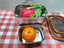 HUYO304不锈钢饭盒密封大容量带饭便当盒食品级冰箱收纳盒水果保鲜盒 保温袋+餐具-550+ 1900ml 实拍图