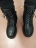 轩途诗厚底马丁靴女英伦风女靴子百搭机车网红短靴女鞋短靴子 G98黑色 加绒 长毛 36 实拍图