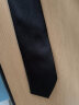 青衣麻相 男士手系领带正装商务8黑色职业英伦新郎结婚领带上班学生韩版 手打领带：黑色细纹 R-8004手系款8CM 晒单实拍图