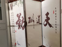欧美人屏风隔断客厅遮挡风水实木玄关酒店办公室移动折叠屏风 4扇起拍 单扇50*150单面图案U 实拍图