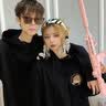 love legendlovelegend情侣装卫衣全套秋冬新款潮流网红小熊带帽外套一男一女 【春秋】白色女 M（建议100-120斤内穿） 实拍图