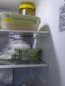 欣美雅（xinmeiya）可微波炉玻璃饭盒分隔耐热玻璃碗带盖密封保鲜盒便当盒餐盒上班族 【抹茶色】1060+640+640+380+380 实拍图