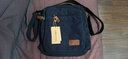 新潮代单肩包男帆布大容量斜挎包男士多功能邮差包运动潮流学生书包 黑色大号【可放A4书本】 实拍图