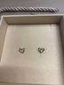 六福珠宝  娉婷系列足铂心思铂金耳钉女款心形耳饰 计价 HIP50007 1.36克(含工费116元) 实拍图
