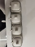 迈卡伦北欧简约陶瓷家用调料盒调味罐盐罐调料瓶用品油泼辣子罐 4个黑线白罐-配瓷盘 实拍图