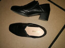 富贵鸟皮鞋女真皮职业粗跟妈妈单鞋女2024年新款品牌女鞋春秋中跟高跟鞋 黑色 38 实拍图