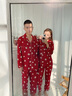 歌佰芬本命年情侣睡衣纯棉春秋冬季新婚休闲家居服结婚可外穿大红色睡衣 AA7742莱卡棉拉架 2XL 女+男XL 实拍图