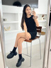 COCOWMWM英伦风厚底小皮鞋女2024新款秋冬百搭jk单鞋松糕乐福鞋学院ins潮 黑色哑光 40 实拍图