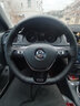 奥迈尔 大众真皮手缝方向盘套新探岳途昂途岳朗逸高尔夫7速腾凌渡宝来POLO迈腾帕萨特途观L把套改装 黑色黑线两侧打孔 朗逸专用 实拍图