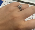 CRD克徕帝【现货闪发】传承系列 排钻戒指女钻戒18K金钻石戒指尾戒 白色|共约8分|直排|G0708H 实拍图