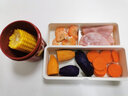 ASVEL分格分隔日式办公室带饭情侣学生双层便当盒塑料饭盒可微波 大号830ml白色配红色 男生7分饱 实拍图
