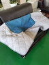 南柯一梦亚麻纯色抱枕被办公室午睡毯子午休毯两用抱枕多功能透气汽车靠垫 蓝色 40*40（展开110*150）cm 实拍图