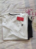 特步短袖T恤男装新款透气耐磨t恤翻领polo衫速干冰丝感休闲运动服上衣 白色(速干套装) 2XL /185 实拍图