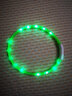 宠哆哆 狗狗防走失项圈发光项圈宠物狗泰迪荧光项圈发光usb充电硅胶软款 绿色可裁剪 M-【建议10-40斤脖圈55cm】 实拍图