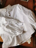 淳咪娜 欧货时尚宽松衬衫女设计感小众短款时尚洋气上衣女新品棉质女装 白色 XXL（建议122斤-150斤） 实拍图