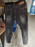 花花公子（PLAYBOY）牛仔裤男2025年秋冬季潮流修身弹力长裤子男裤 烟灰色 36 实拍图