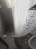 施香曼浴帘套装免打孔隐形防水布浴室帘隔断帘淋浴弧形折叠浴帘套装 白底鲸鱼 A款+帘宽1.8米x2米高+1.8米挡水 实拍图