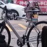 LJ台湾立兆9080四节锁自行车锁折叠电动车摩托车抗液压剪山地车防盗 M中号黑色（带支架） 实拍图