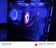 宁美（NINGMEI）N3系列台式电脑主机静音风扇 LED炫光12CM机箱散热风扇 魔环黑色-蓝光 实拍图
