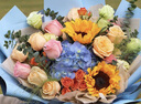 来一客鲜花速递玫瑰百合鲜花送女友老婆生日礼物同城配送 19朵粉玫瑰加白百何花束 实拍图