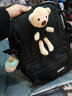 酷咖书包男女小熊潮牌ins大容量背包初高中大学生双肩包笔记本电脑包 黑色带毛绒小熊 实拍图