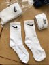 耐克NIKE男子长袜袜子三双装EVERYDAY LTWT运动袜SX7676-100白色S码 实拍图