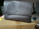 七匹狼男士单肩包全真皮横款真牛皮单肩斜挎包纯头层牛皮大容量男包软皮 啡色 实拍图