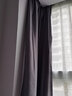 诺罗高精密窗帘全遮光灰色遮阳隔热防晒北欧轻奢简约现代客厅卧室飘窗 高精密灰色布四爪钩款 2米*2米 1片 挂钩式 实拍图